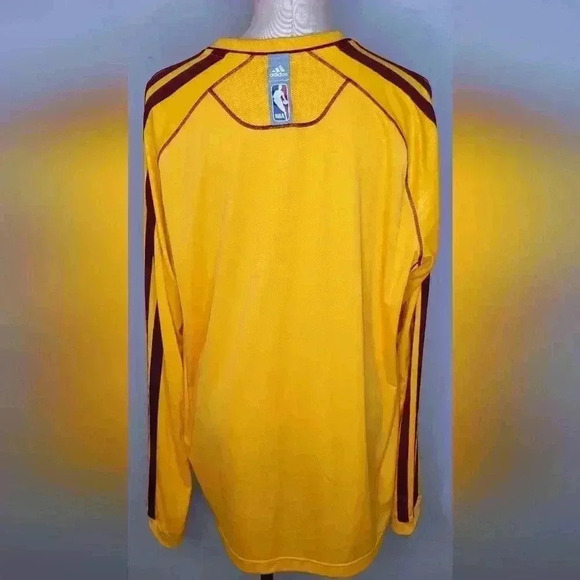 Adidas ClimaCool NBA Cleveland Cavaliers Long Sleeve Warm Up Shirt Men’s XL - Picture 6 of 9